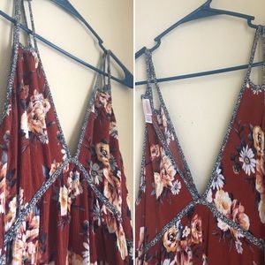 Boho long floral dress